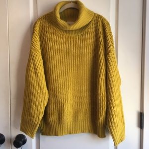 Yellow/Chartreuse Oversized Knit Sweater